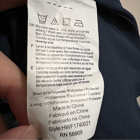 H by Halston Women’s Blue Watercolor High Low Sleeveless Midi Dress, Size 6 - Picture 8 of 11